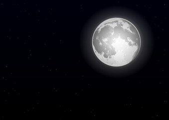 Moon and stars