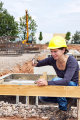 Construction workers at the Reference Line