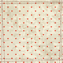 retro background with heart pattern