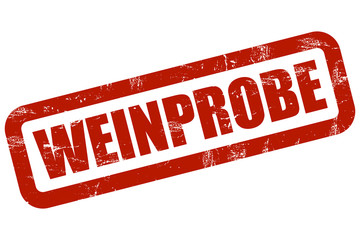 Grunge Stempel rot WEINPROBE