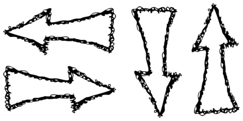 links, rechts, oben und unten
