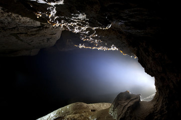 light at cave entrance