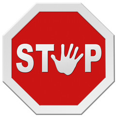 stop warning sign