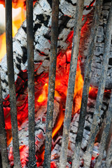 A warming fireplace