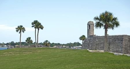 Walls of an old Fort in St. Augustine, Florida.