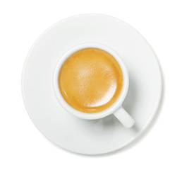 Espresso cup top view