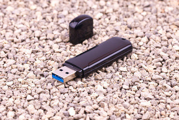 Flash drive on the rocks