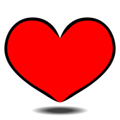 heart shape for love hand-drawn symbol