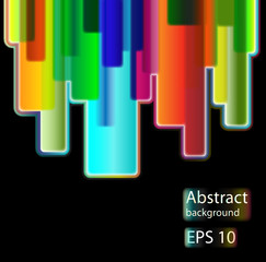 Colorful abstract background with stylized urban.