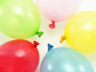 color balloons isolated