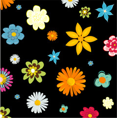 Fototapeta na wymiar Streszczenie tle kwiatów, ilustracji wektorowych