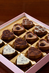 heart shaped chocolates