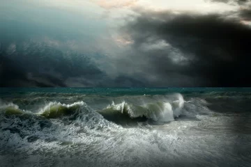 Foto op Plexiglas View of storm seascape © Andrii IURLOV