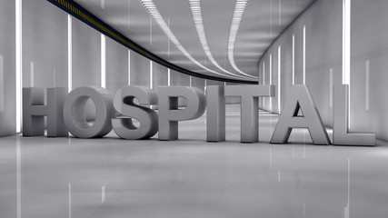 Hospital futurista - obrazy, fototapety, plakaty