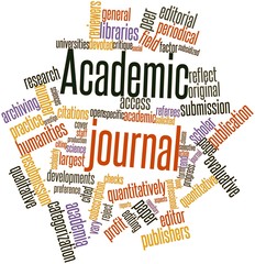 Word cloud for Academic journal - obrazy, fototapety, plakaty