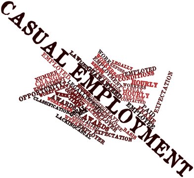 Word cloud for Casual employment