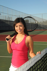 Young Asian Tennis Player