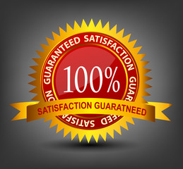 Fatisfaction guaranteed label vector illustration