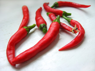 Red ripe decorative pepper