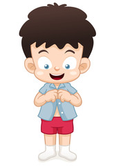 Illustration of Boy Dressing