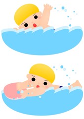 Obraz na płótnie Canvas Pływanie Boy