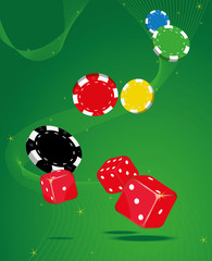 Dices and Poker Chips