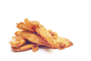 Fried Banana on white background