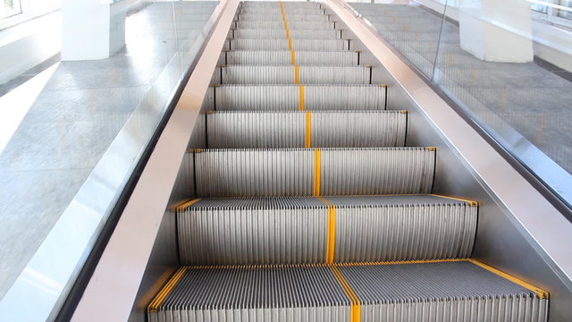 Moving up escalator