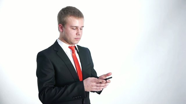 businessman talking on a mobile phone 