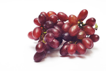 red grape on  white background