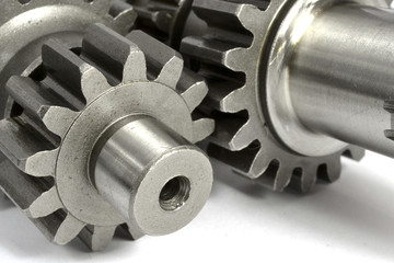 Gears on white