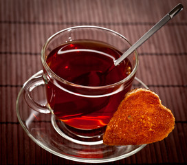 Tea mug and saucer for tea drinking