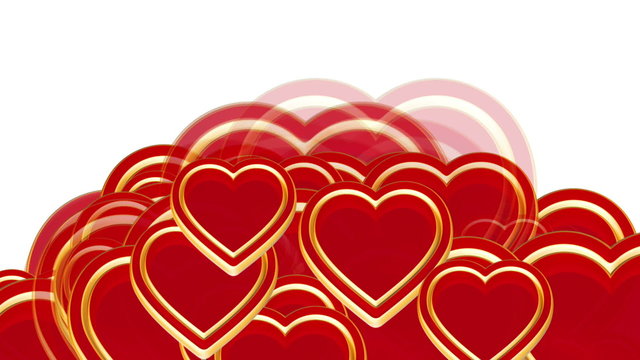 Flying hearts, valentine's day, wedding background, alpha matte
