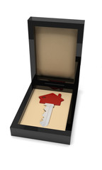 House shaped key in the gift box