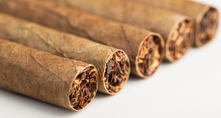 Five cigars from a angle