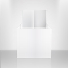 White book on box. Vector design. 