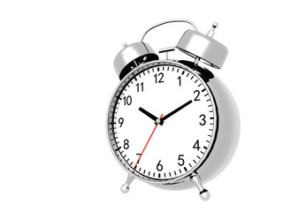 Alarm clock isolated on white