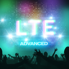 Fototapeta na wymiar LTE Advanced highspeed koncepcja zwischen Menschen