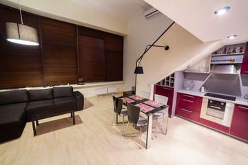 Inside modern loft