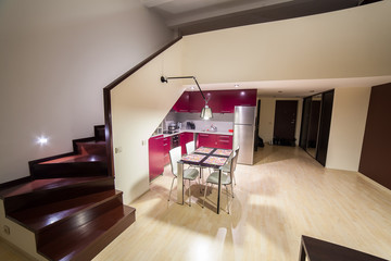 Inside modern loft