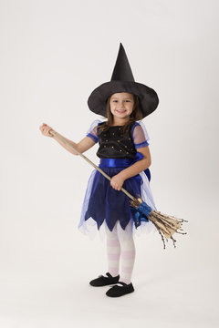 little witch, white background