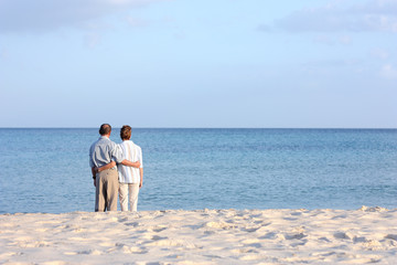 Senior couple at the beach