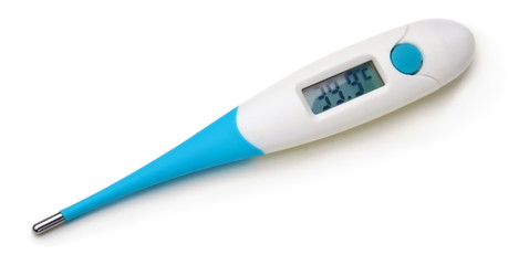 Thermometer displaying 39,9° grades C (Celsius). - 48757732