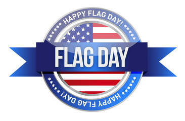 flag day. us seal and banner