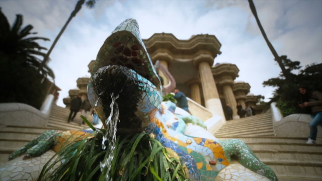 Lizard of colorful mosaics