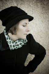 femme en hiver 