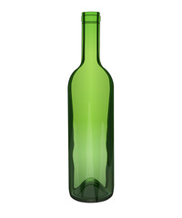 green empty wine bottle