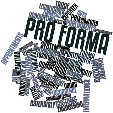 Word cloud for Pro forma