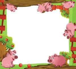 Cartoon farm frame