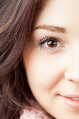 Obraz premium Closeup Portrait of Beautiful Young Woman